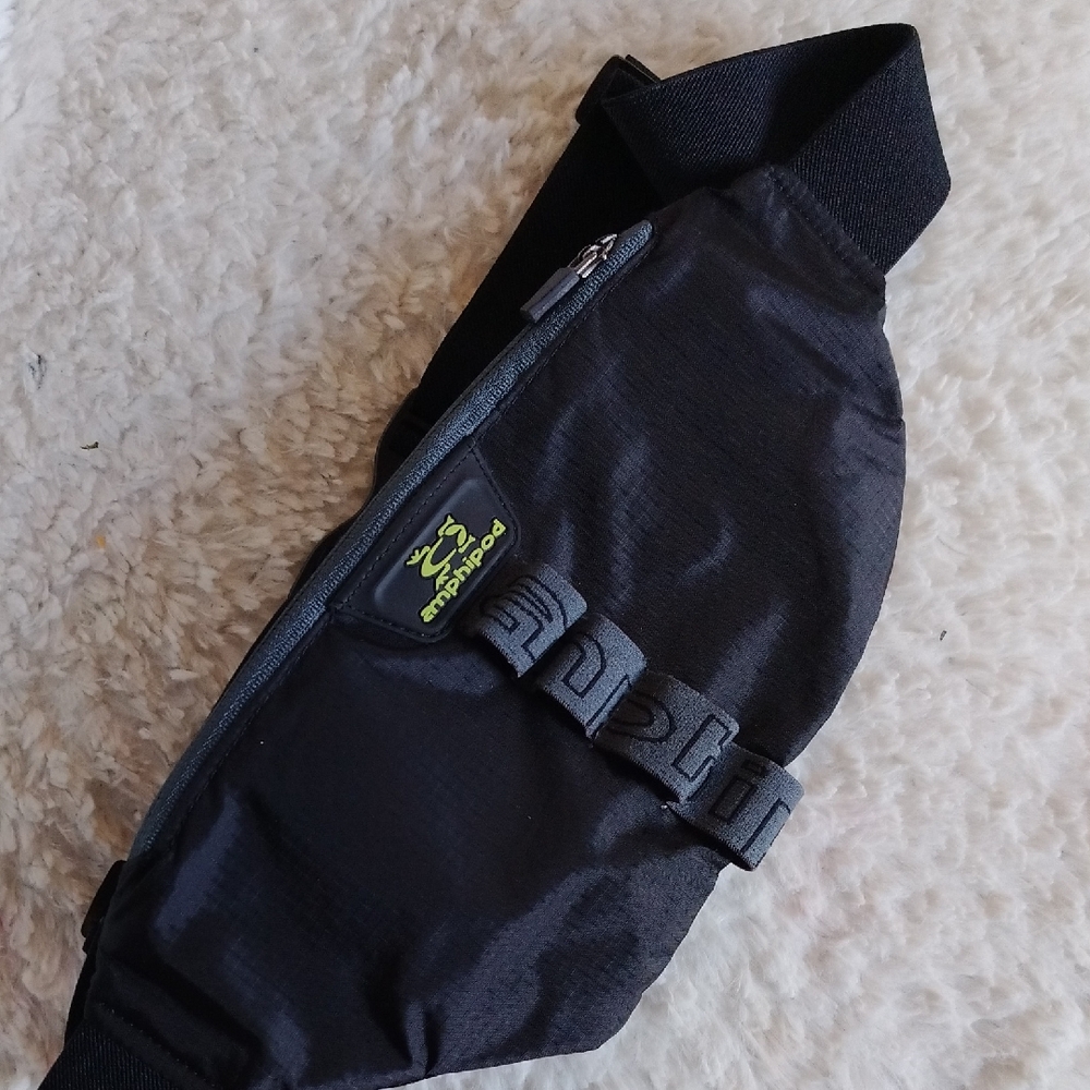 Black Belt Bag with Logo Detailing